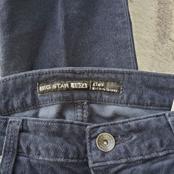 Big Star 1974 Midnight Blue Skinny Cords Size 30 NWT - Picture 5 of 7